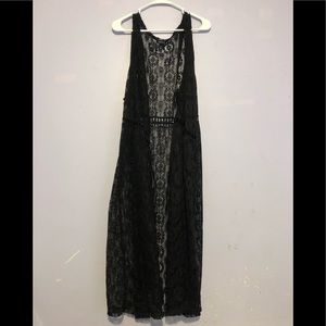 TORRID Lace No Sleeve Maxi Cardigan